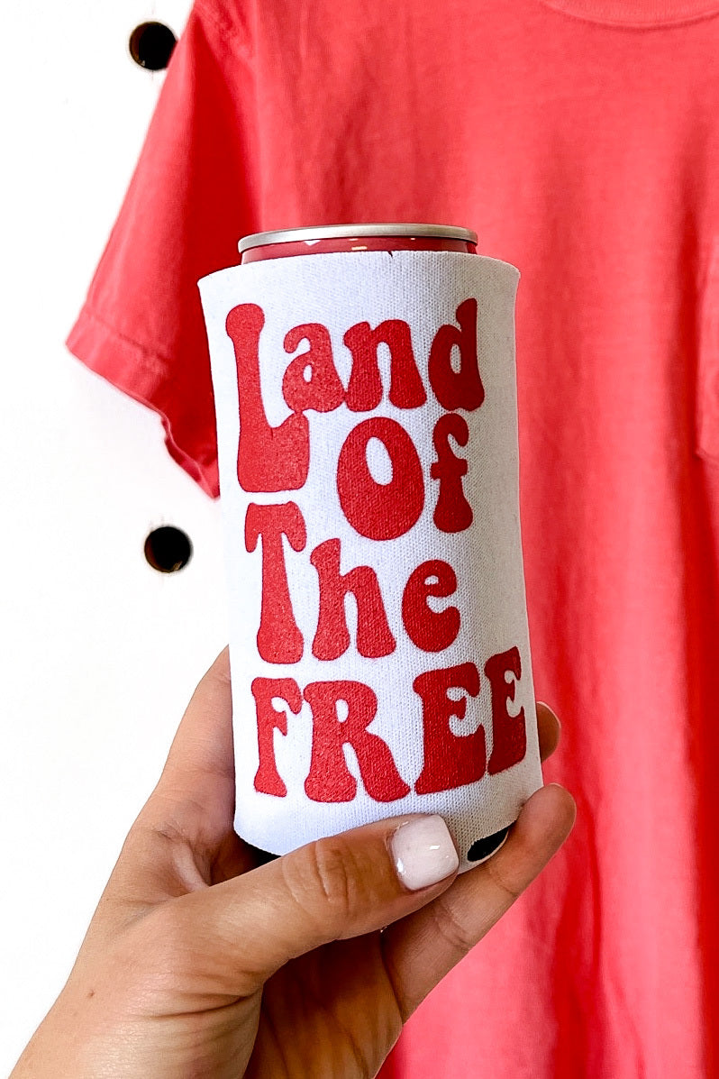 Land Of The Free Slim Koozie - Image 3