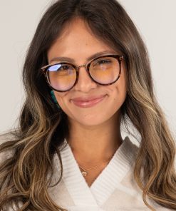 Glow Getter Tortoise Round Blue Light Glasses