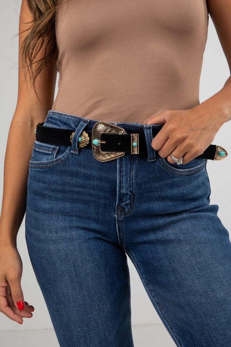 Cowgirl Favorite Black Western Belt