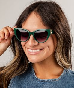 Meant To Be Green Cat Eye Sunglasses