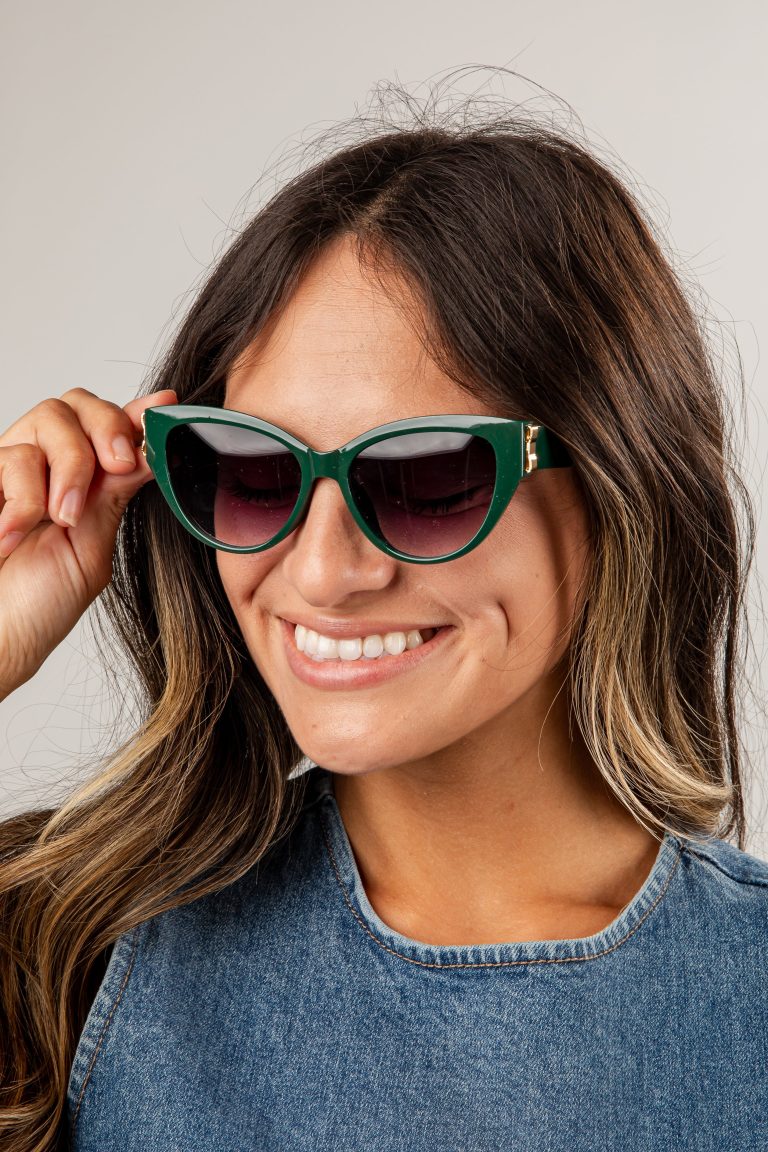 Meant To Be Green Cat Eye Sunglasses