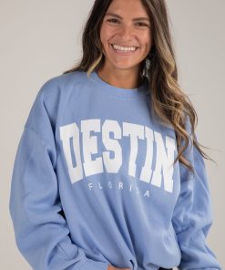 Blue Destin Florida Block Letter Sweatshirt