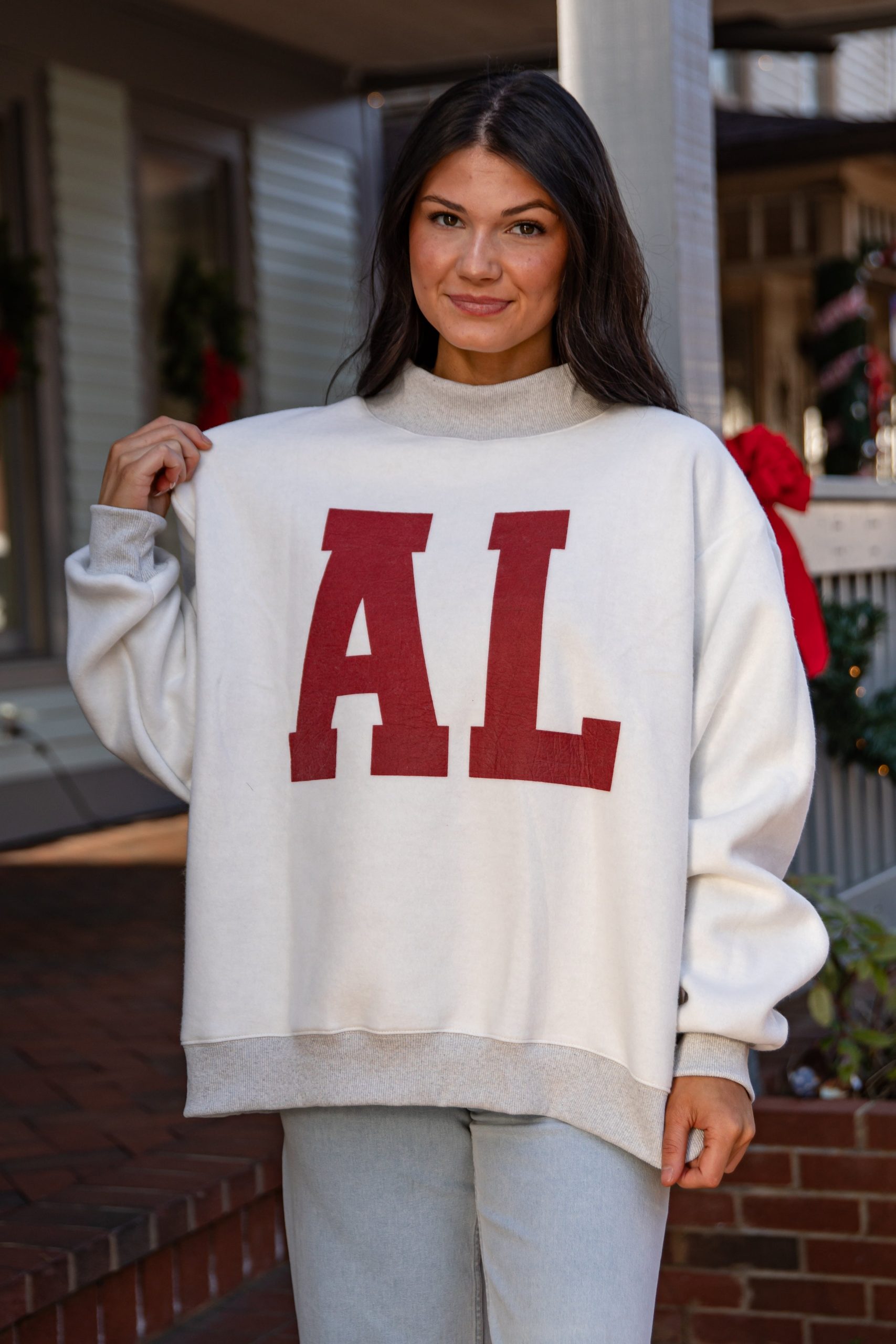 Heather Grey Alabama Reversible Mockneck Sweatshirt - Image 2