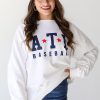 White ATL Baseball Star Sweatshirt