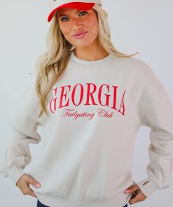 Beige Georgia Tailgating Club Sweatshirt
