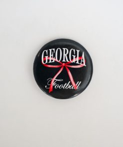 Black Georgia Football Bow Button