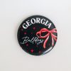 Black Georgia Bulldogs Bow Button