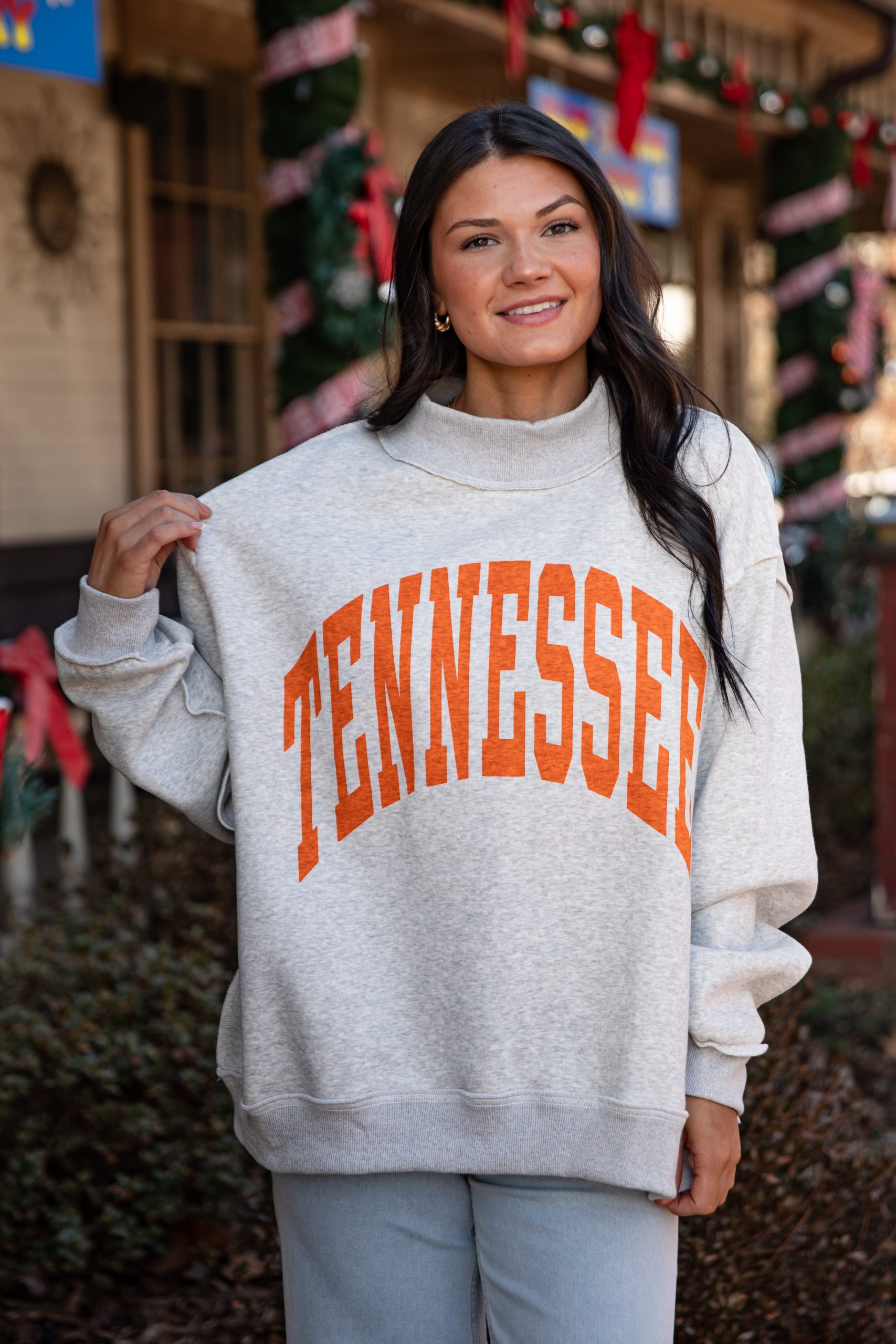 Heather Grey Tennessee Reversible Mockneck Sweatshirt - Image 3
