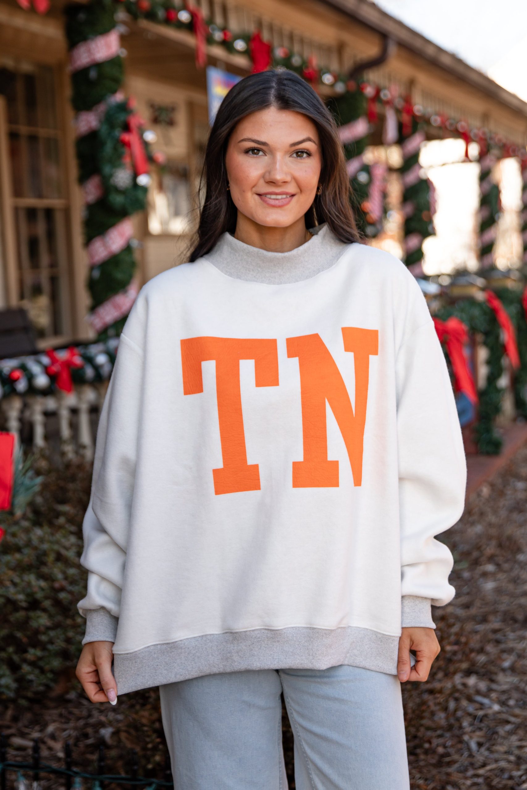 Heather Grey Tennessee Reversible Mockneck Sweatshirt - Image 2