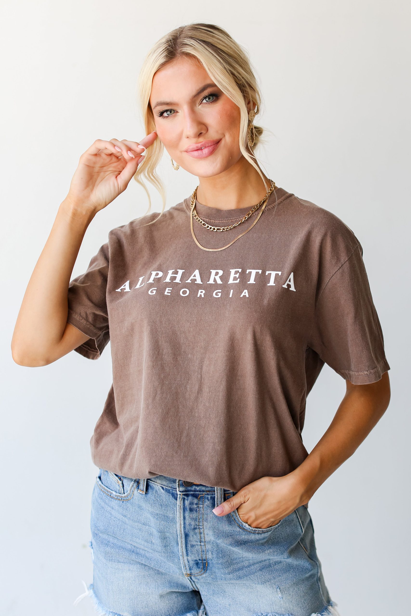 Brown Alpharetta Georgia Tee - Image 4