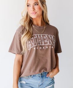 Brown Athens Georgia Tee