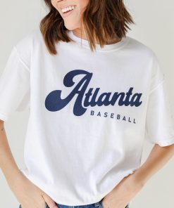 White Atlanta Baseball Tee