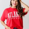 Red Atlanta Baseball Graphic Tee