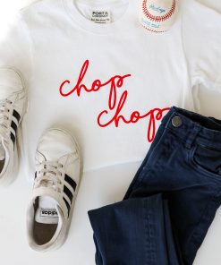 Youth White Chop Chop Script Tee