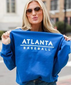 Royal Blue Atlanta Baseball Pullover