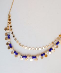 FINAL SALE - Aspen Blue Beaded Layered Necklace