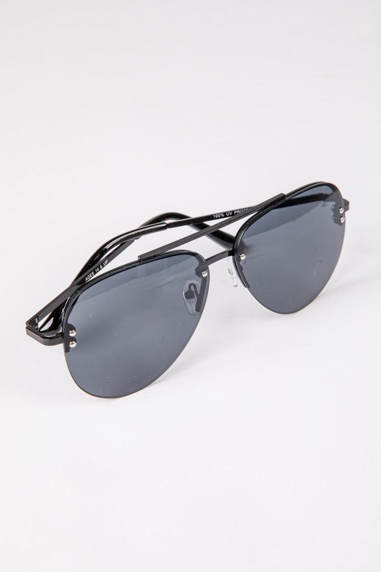 Miramar Black Aviator Sunglasses