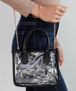 Head To The Stadium Black Clear Crossbody Bag