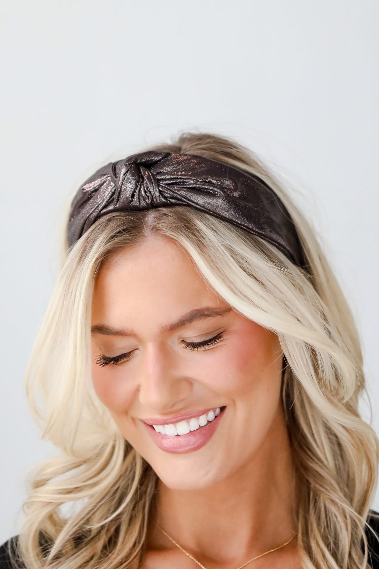 FINAL SALE - Glittering Element Metallic Knotted Headband