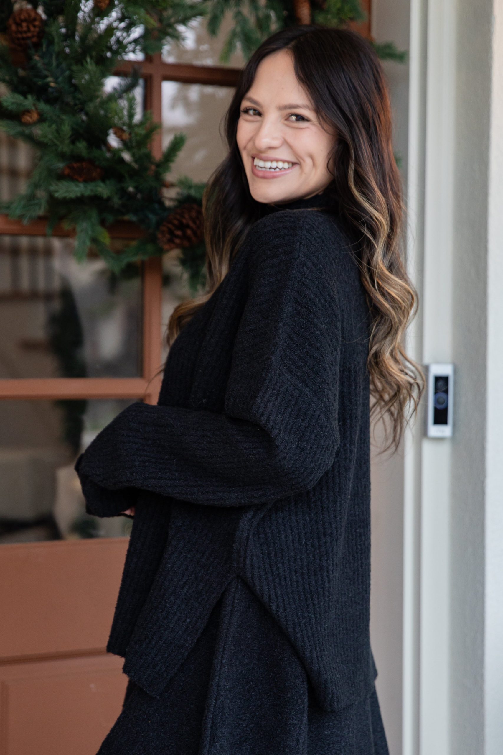 FINAL SALE - Cinnamon Spice Mock Neck Knit Sweater - Image 4