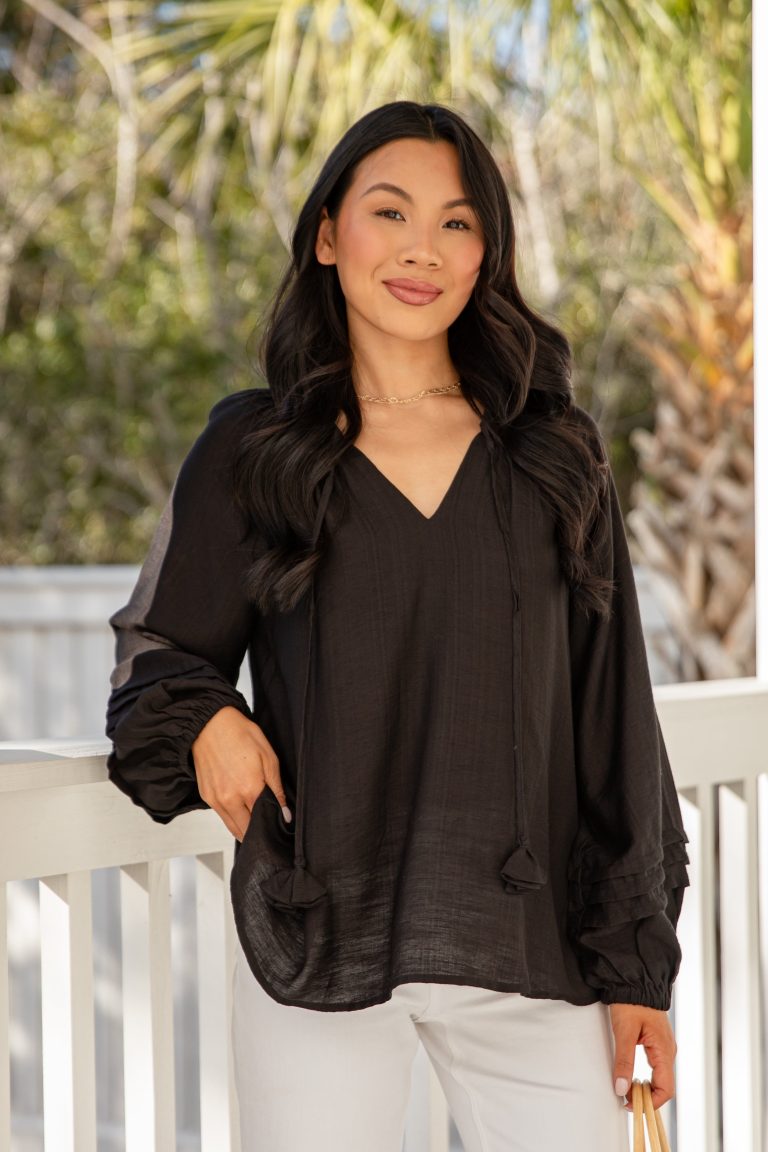 FINAL SALE - Easy Going Ruffle Blouse