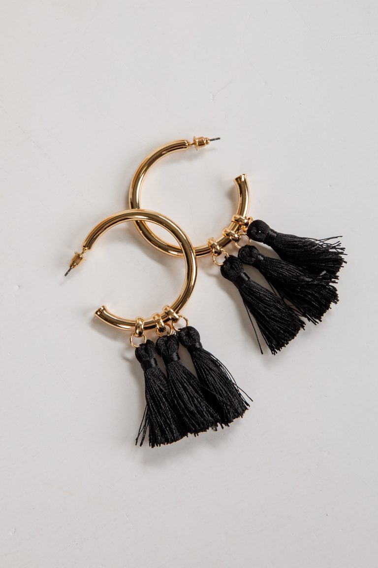 Maggie Tassel Hoop Earrings