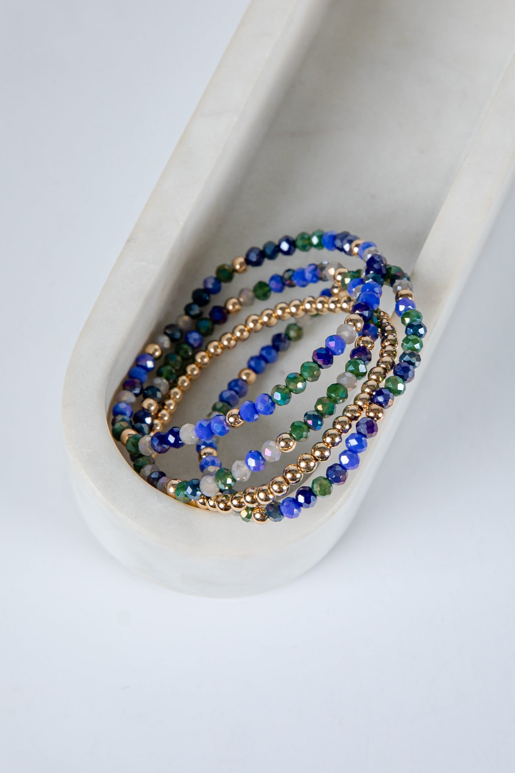 Amelia Blue Beaded Bracelet Set - Image 2