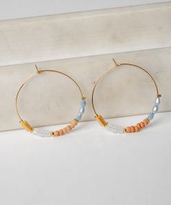 Kenna Beaded Hoop Earrings