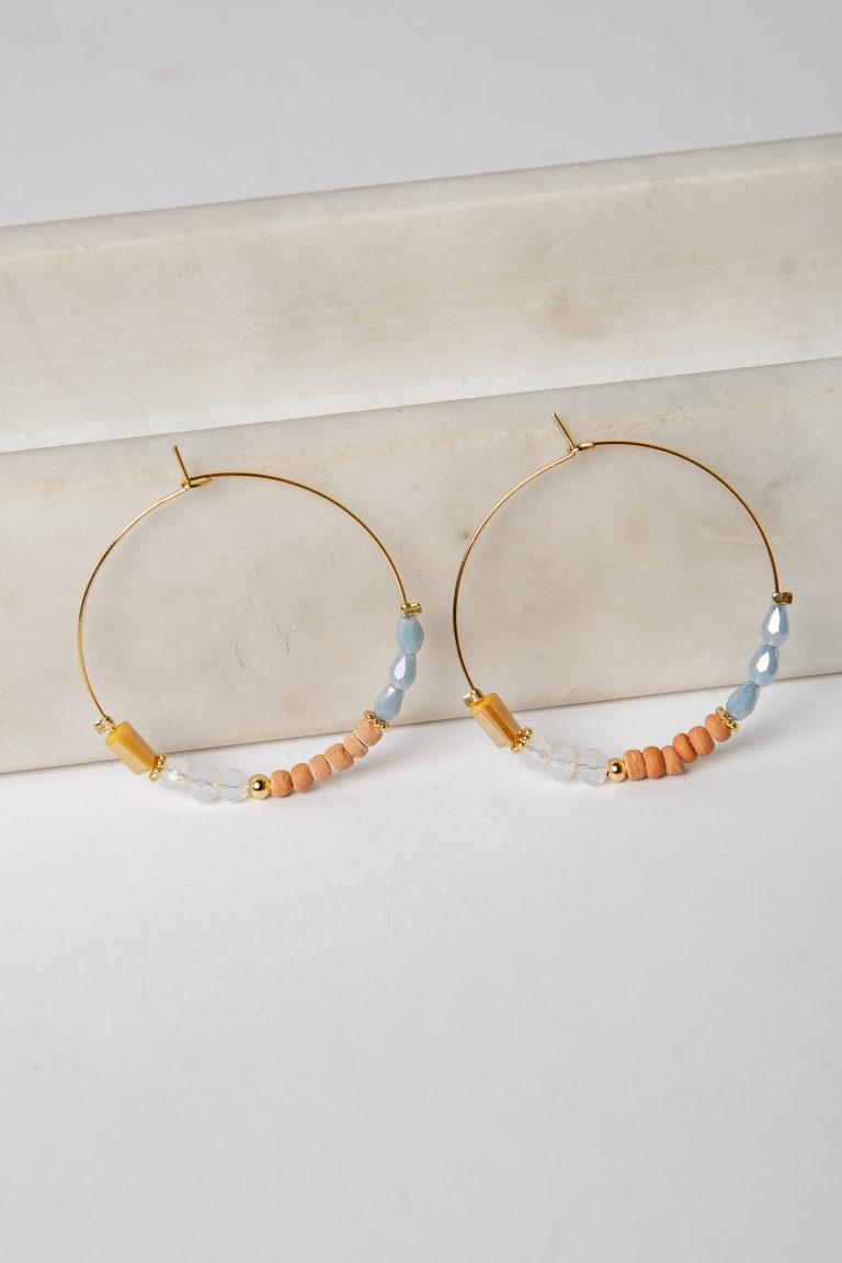 Kenna Beaded Hoop Earrings