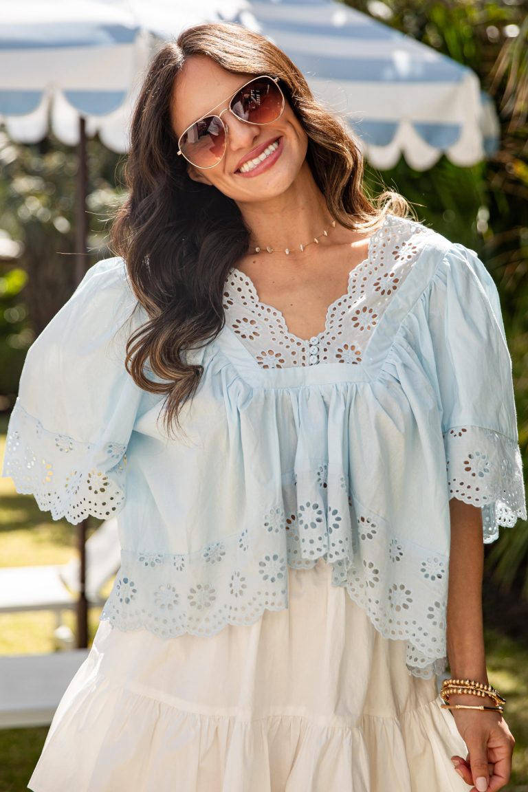 Sweet Daisy Eyelet Blouse