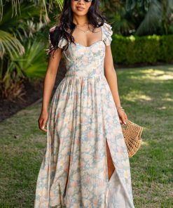 Always in Style Blue Floral Maxi Dress