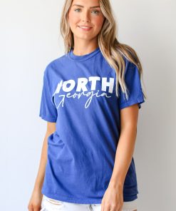 Blue North Georgia Script Tee