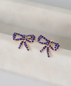 Maeve Rhinestone Bow Earrings