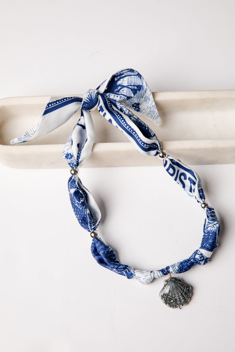 Marielle Bandana Seashell Charm Necklace