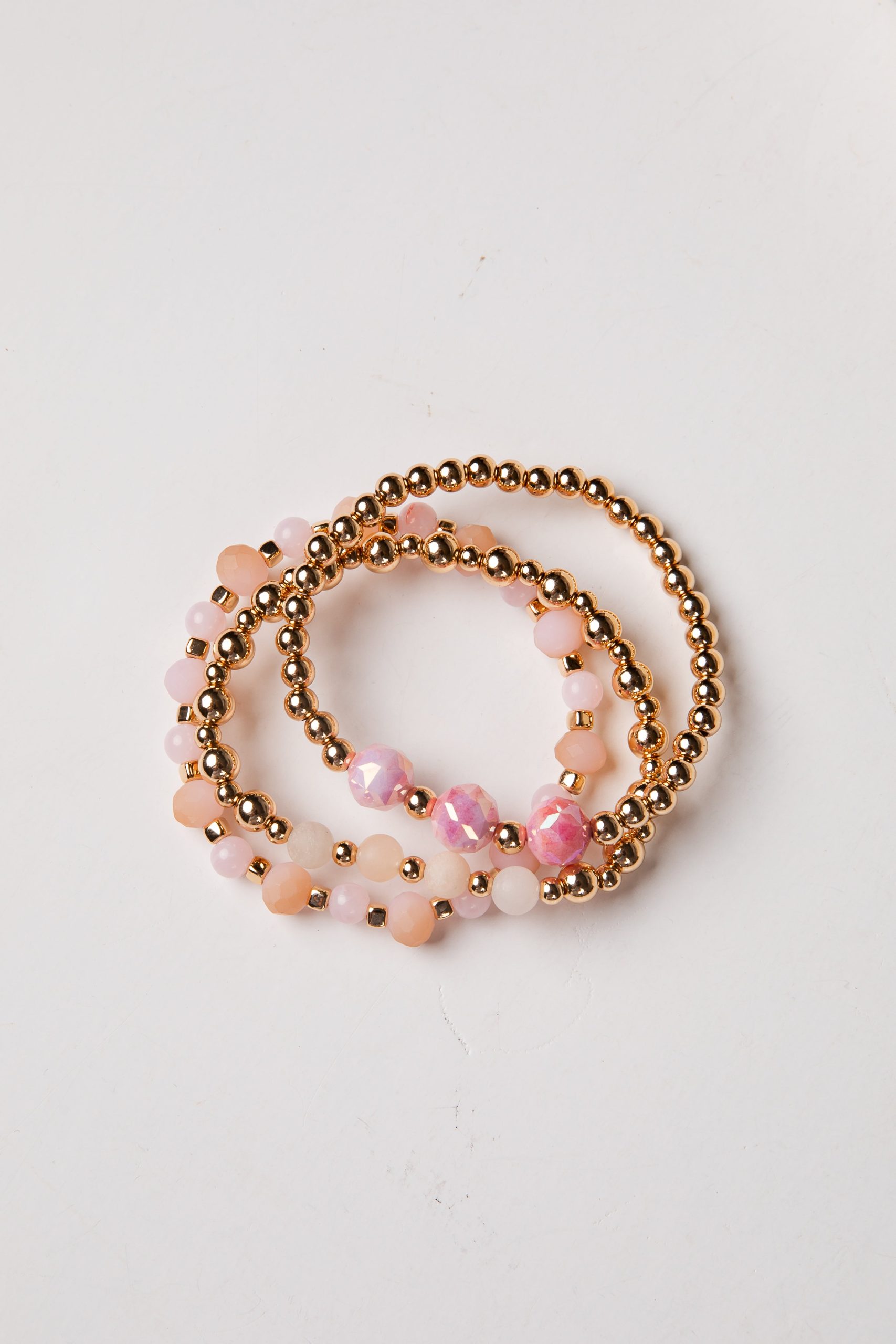 Megan Blush Beaded Bracelet Set - Image 2