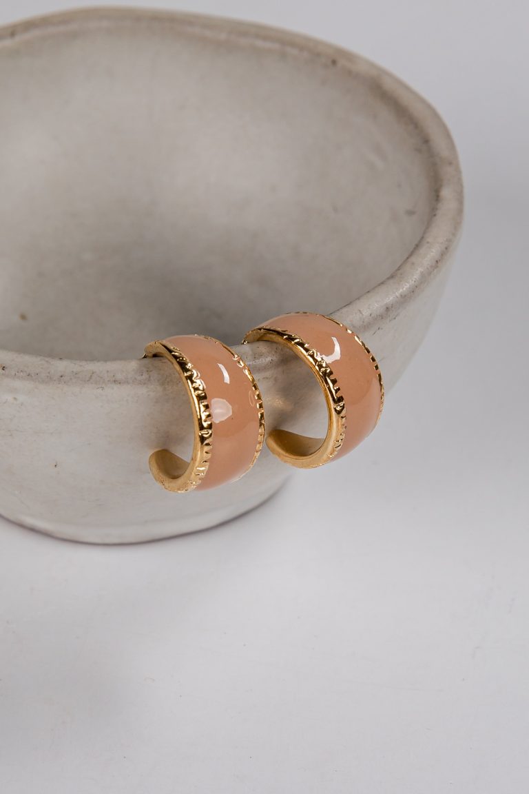 Hadley Blush Mini Hoop Earrings