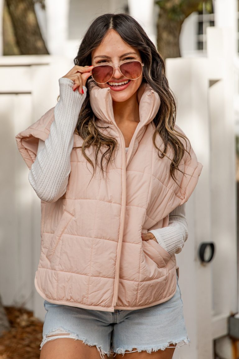 FINAL SALE - Blushing Layers Quilted Puffer Vest