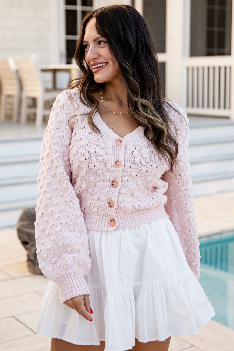 FINAL SALE - Blushing Daisy Sweater Cardigan