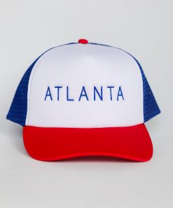 Red/Blue Atlanta Trucker Hat