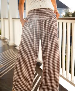 Picnic Date Brown Gingham Pants