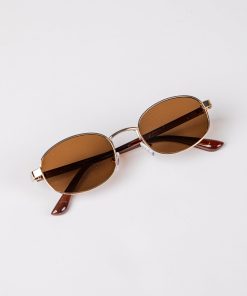 Origin Oval Frame Brown Sunglasses