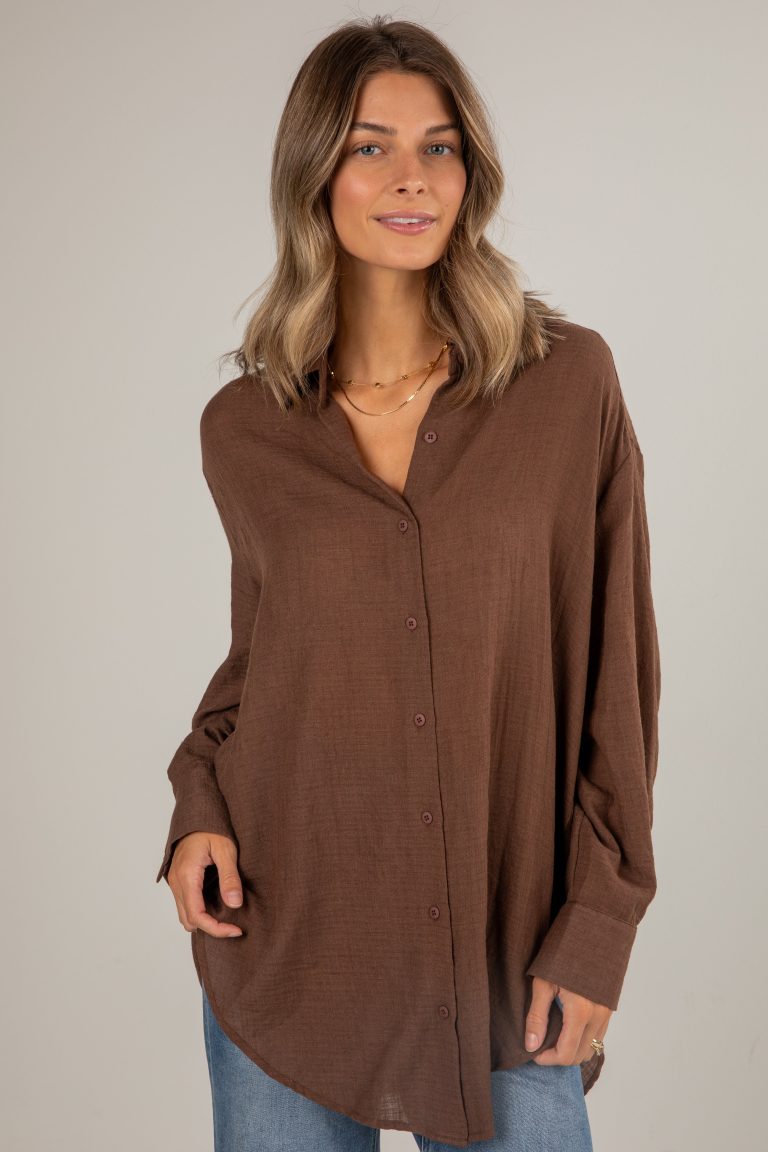 Allison Oversized Button-Up Blouse