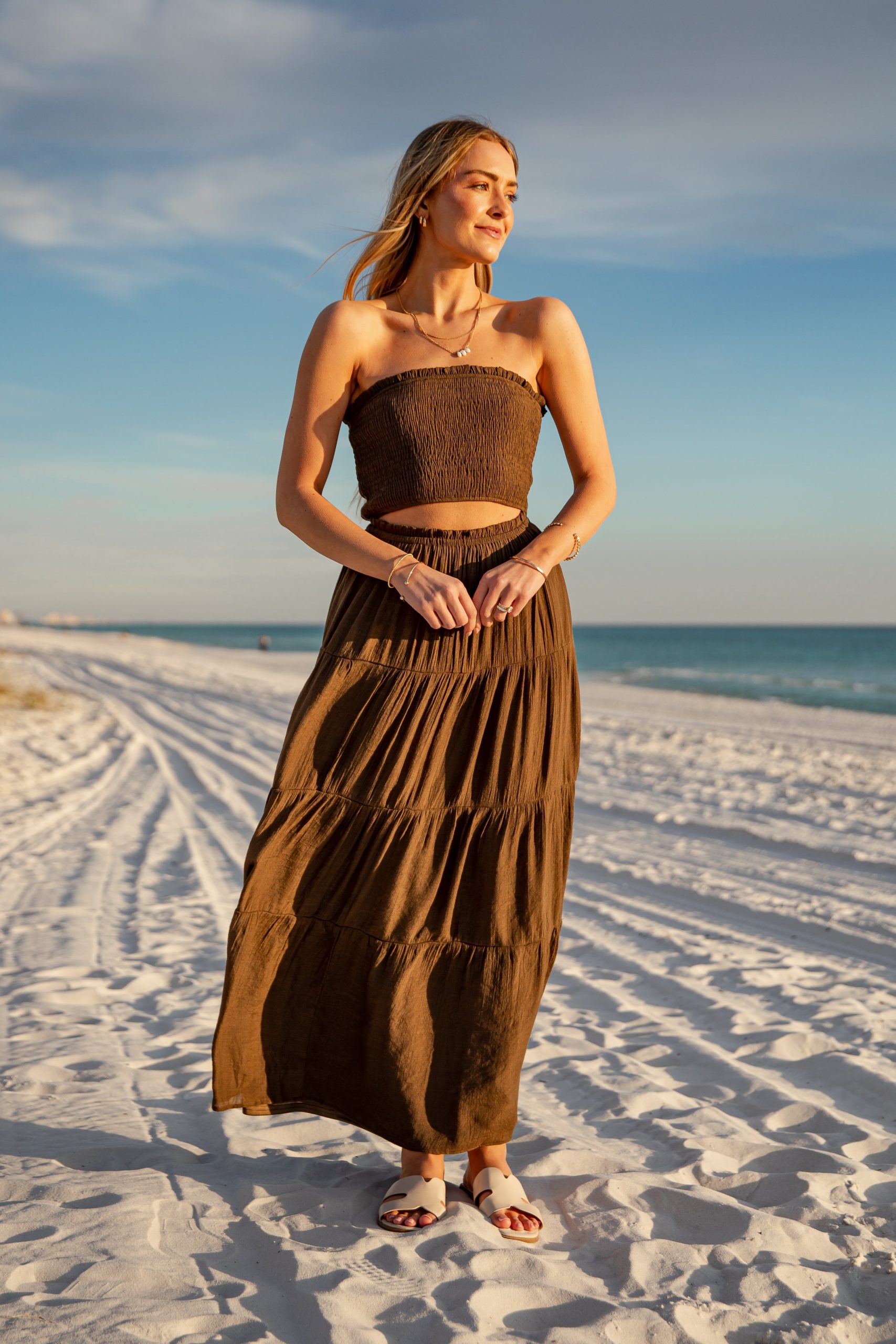 Mocha Breeze Brown Tube Top - Image 4