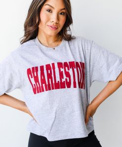 Heather Grey Charleston Cropped Tee