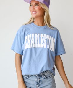 Light Blue Charleston Tee