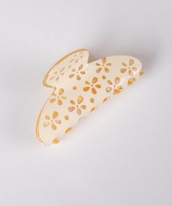 Petal Party Cream Floral Claw Clip