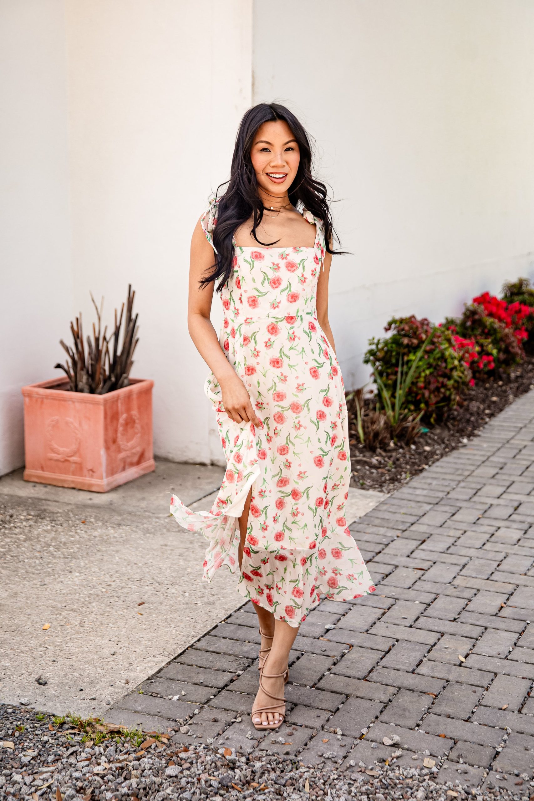 Gracefully Yours Cream Floral Maxi Dress - Image 3