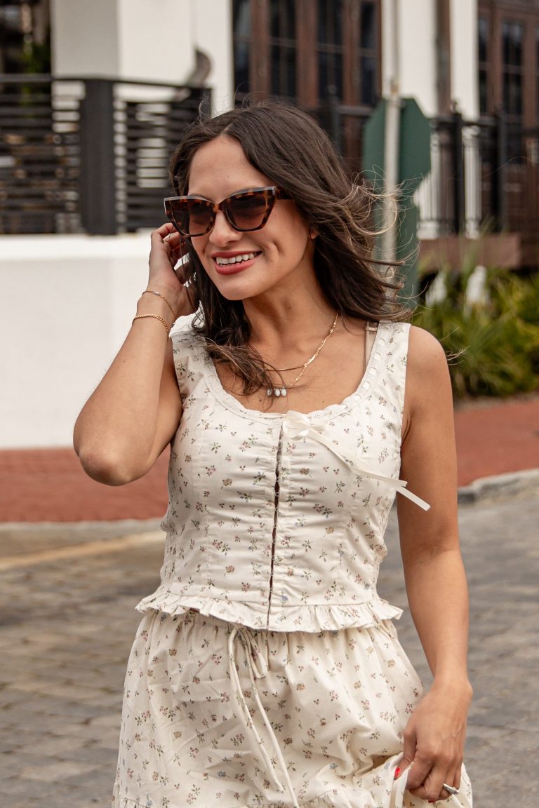Delightful Direction Cream Floral Tank