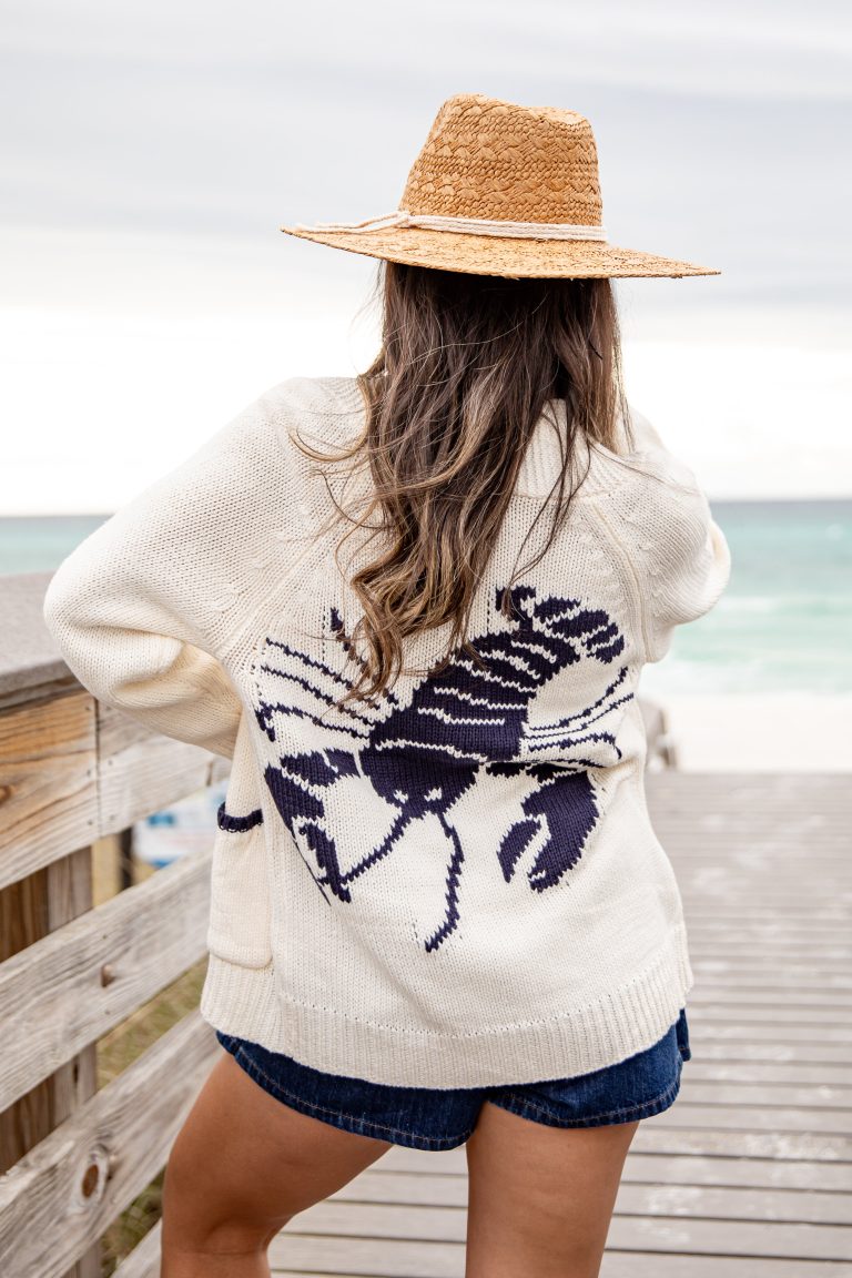 Cape Cod Lobster Cream Cardigan