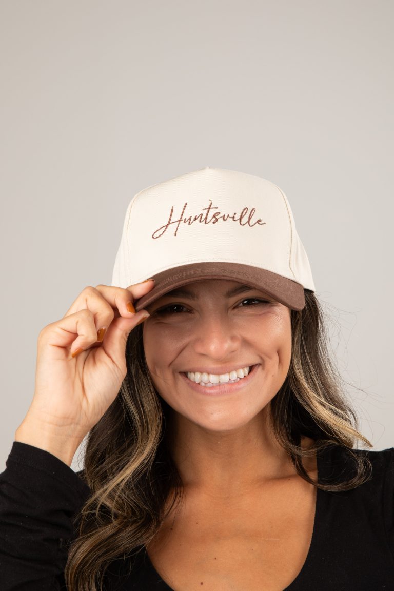 Brown Huntsville Script Embroidered Hat